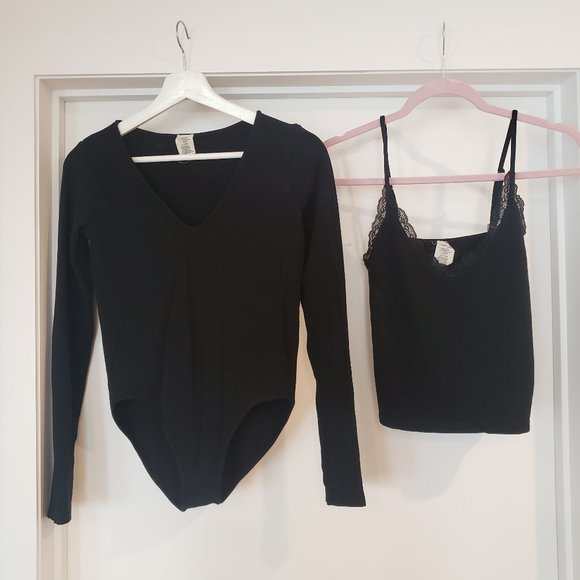 C'EST MOI - black bamboo bodysuit and tank top - ONE SIZE - Picture 3 of 15